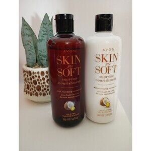 AVON SKIN SO SOFT SUPREME NOURISHMENT OIL WASH ENRICHING COCONUT OIL 11.8 FL OZ